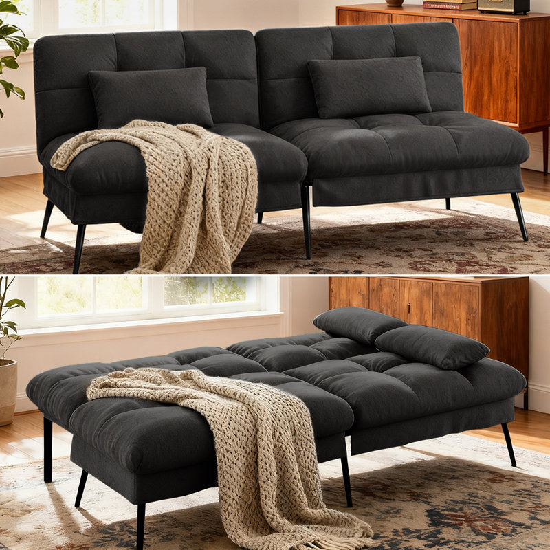 Fabric Sofa Bed, Black