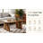 47" Japandi Rectangular Coffee Table