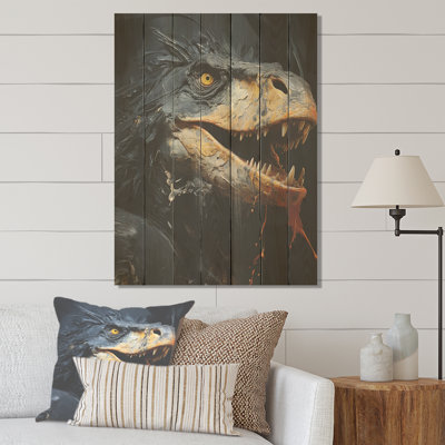 Gris dinosaure gris - dinosaure sur bois