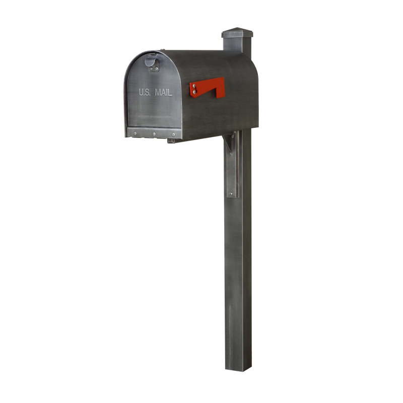 Titan Steel Curbside Mailbox W/Wellington Post