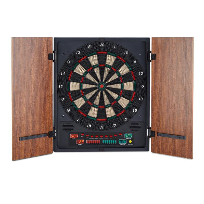 OneConcept Electronic Dartboard And Cabinet Set