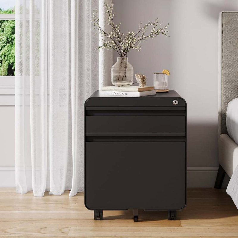Danby 40 cm W 2 -Drawer Steel Filing Cabinet, Black