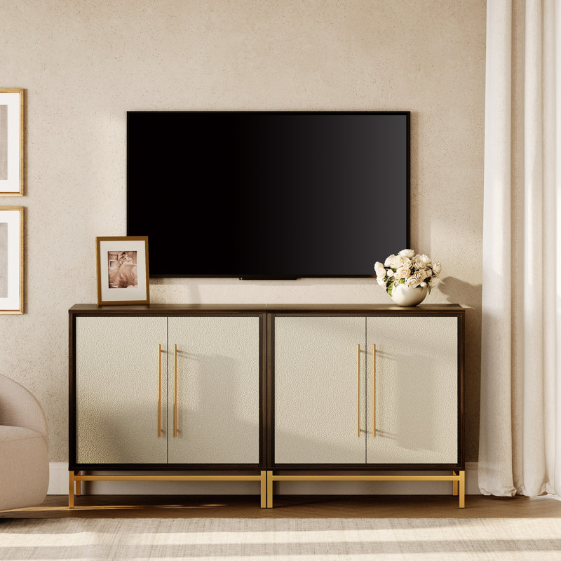  Modern Leather-Textured Tv Stand For 70 Inch Tv