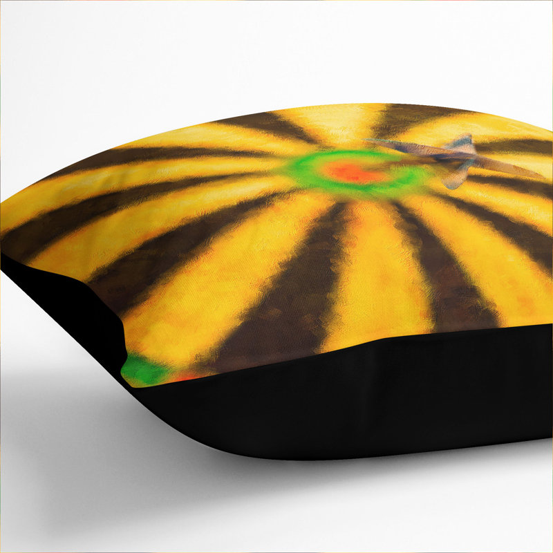 Square Cushion, 55cm H x 55cm W x 20cm D, Black