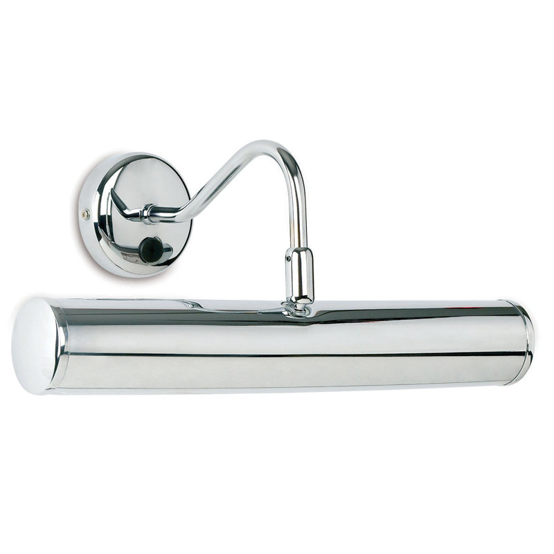 Fiarmont 1 - Light Hardwired Wall Mounted Picture Light, 18.5 cm H x 35.5 cm W, Polished Chrome