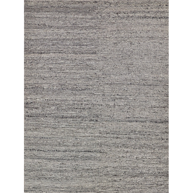 Borelli Wool Area Rug in Light Gray