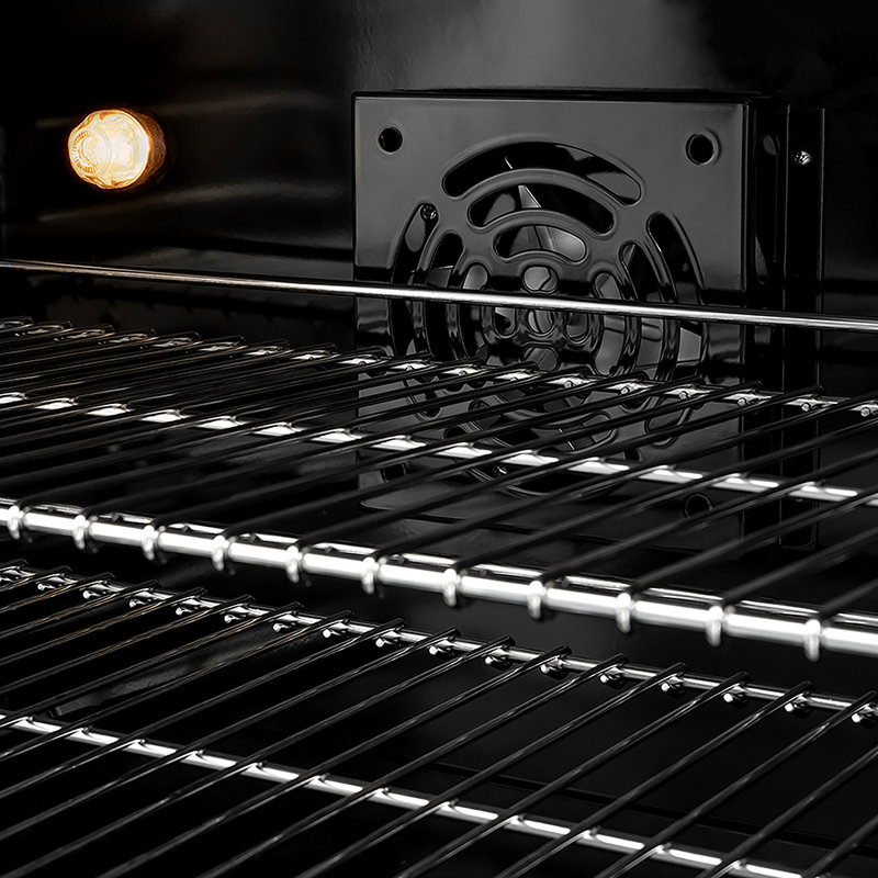 ZLINE Autograph 48 in. Paramount Dual Fuel Range in Black Stainless Steel and Bronze Helix Handles, Polished Gold