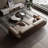 Mid century modern sofa,Genuine Leather sofa with Solid Wood,Loveseat couch-105275521-105275522