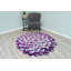 Tapis rond à motif floral mauve-733239526