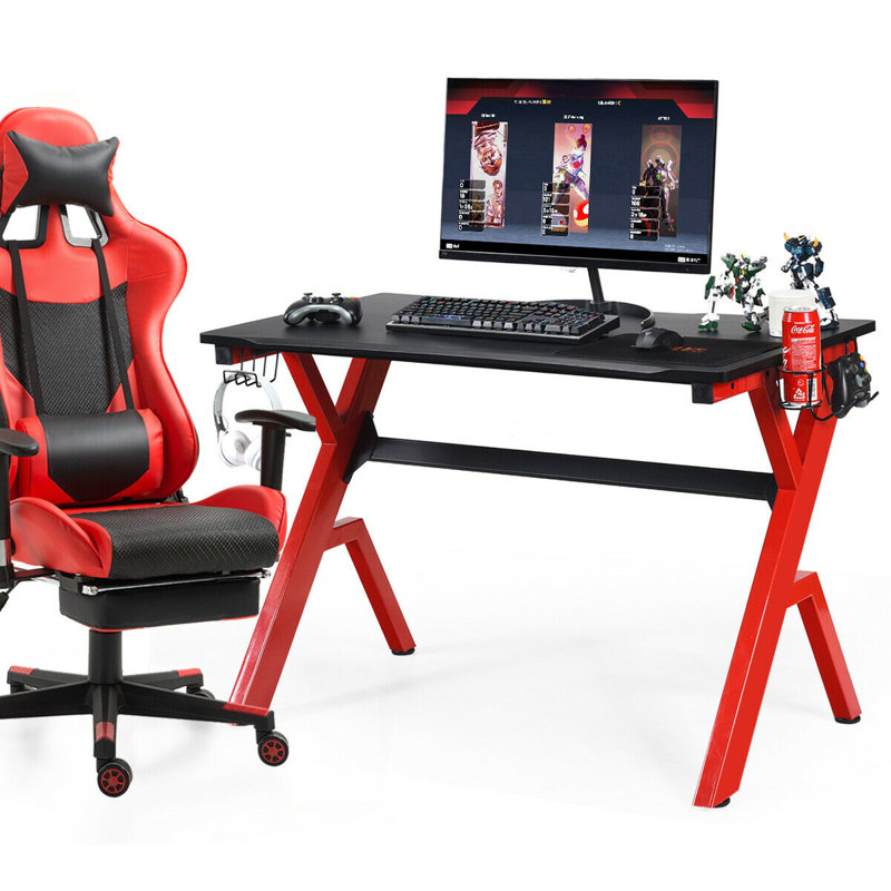 Bureau de jeu avec porte-gobelet