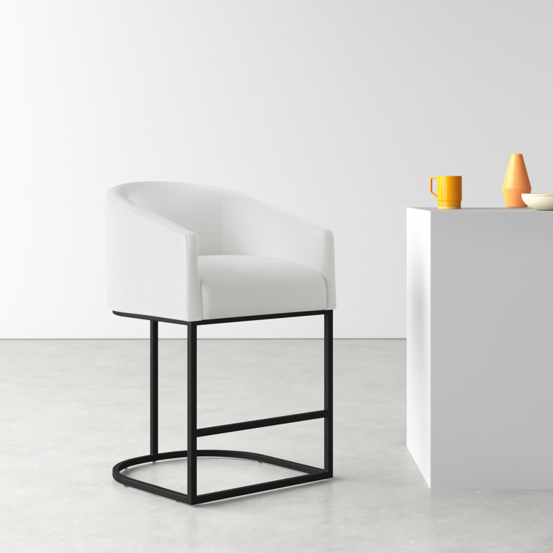 Austri Counter & Bar Stool, Counter Stool (25.6" Seat Height), White