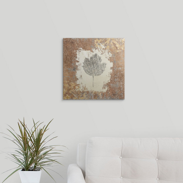 « v » avery tillmon, impression Gilded Leaf, H 35 po x l 35 po x P 1,5 po, Toile