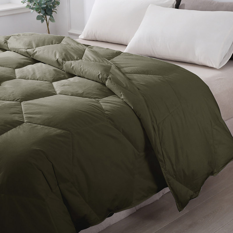 Édredon en duvet synthétique polyester toutes saisons, Simple, Olive