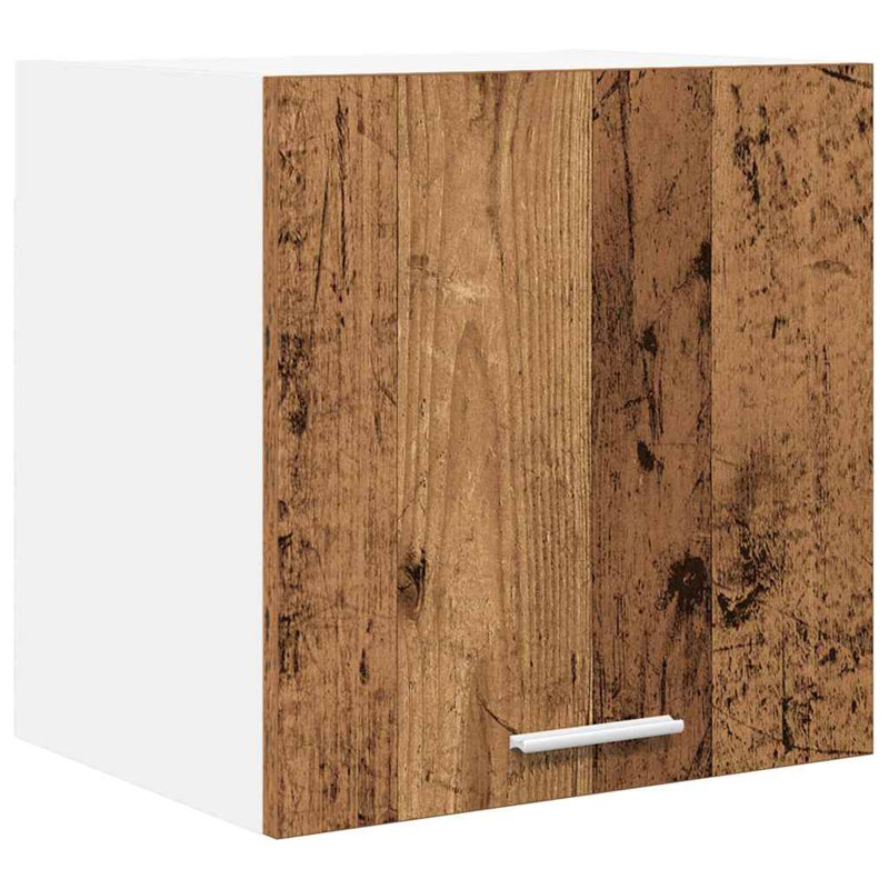 Vidaxl Hanging Cabinet Riga Black Oak And White 40 X 31 X 40 Cm, 40cm H x 40cm W x 31cm D, Old Wood/White