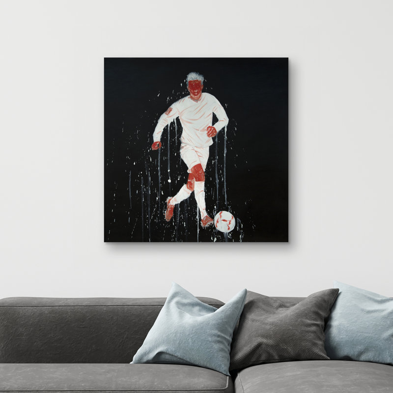 Soccer player - 32"x32" art on canvas