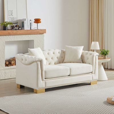 Canapé classique de style moderne, 62 po Chesterfield