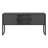 Homi Office Table, 2 Cabinets, 71 Inch, Metal, Gray Laminate