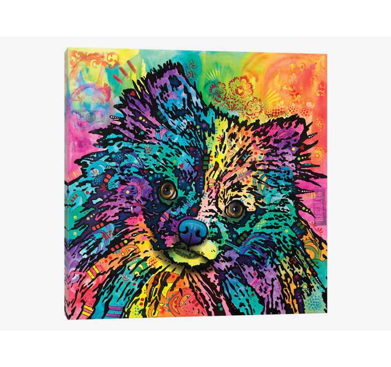 « dasher », impression sur toile, H 12 po x l 12 po x P 0,75 po, Pas de tapis, Toile tendue