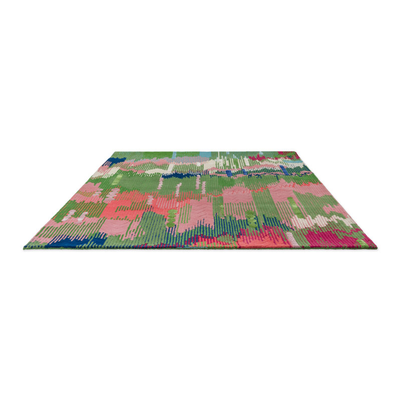 Wilderness Hand Tufted Wool/Viscose Abstract Area Rug in Peridot/Emerald, Rectangle 8'2" x 11'6"