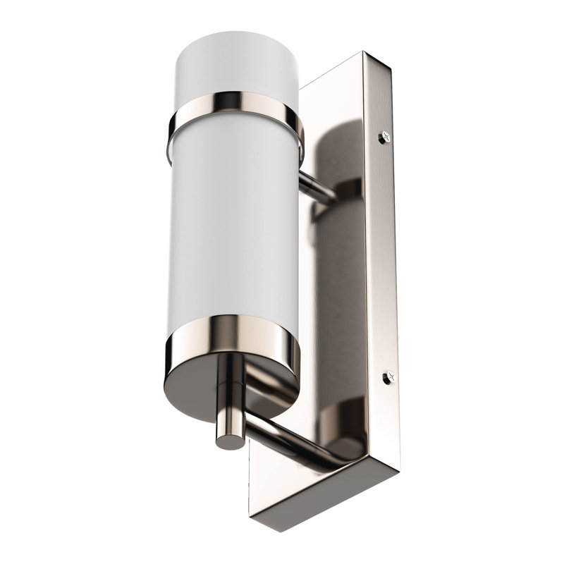 Applique murale en fer 1 lumière, Nickel satiné