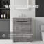 Meuble-lavabo autoportant avec comptoir en marbre de culture et portes à fermeture en douceur-824109645