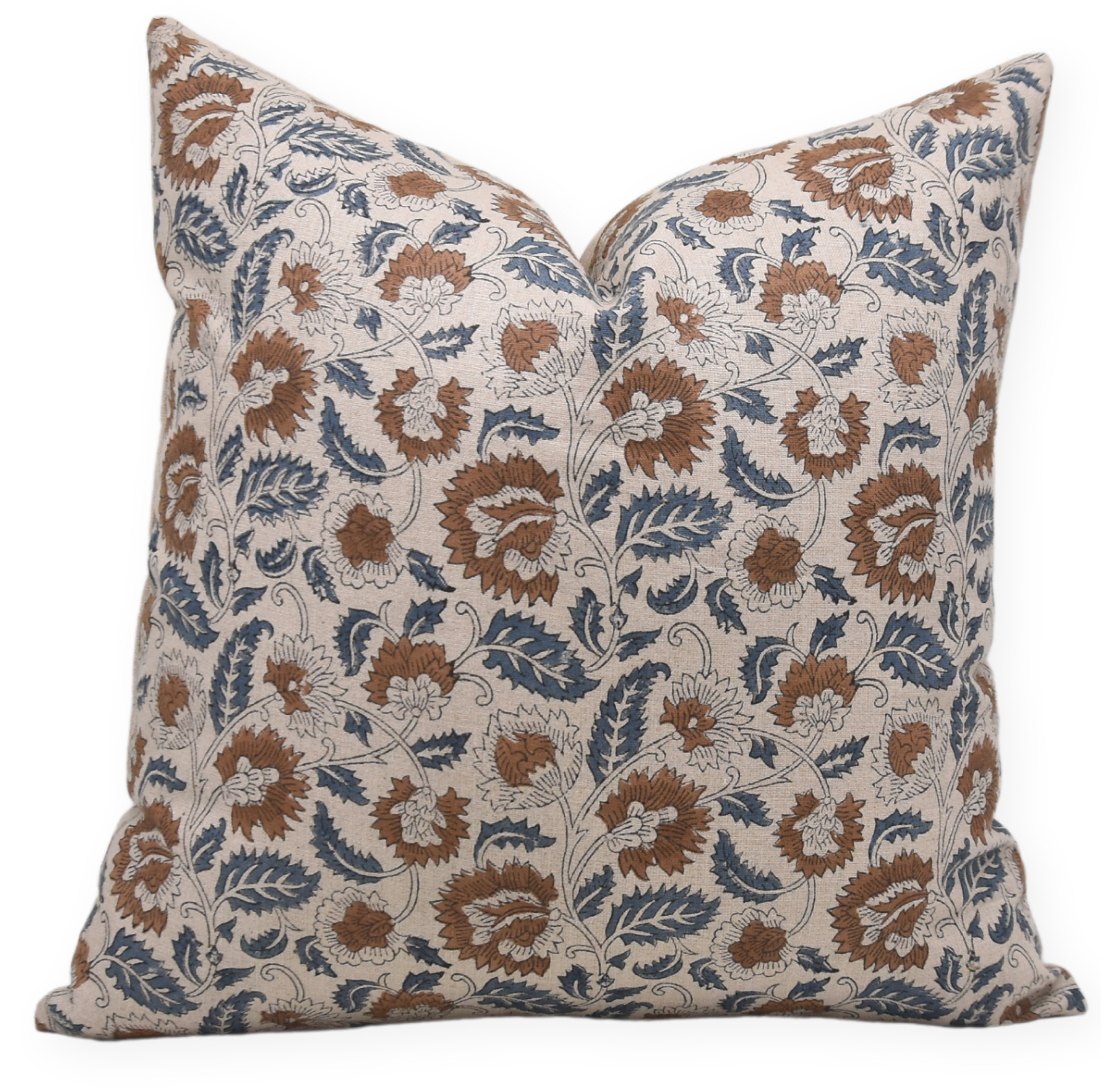 Fabdivine Fabritual Block Print Pure Linen Throw Pillow Covers ...