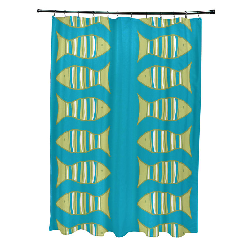 Rideau de douche simple Ludwig, Turquoise