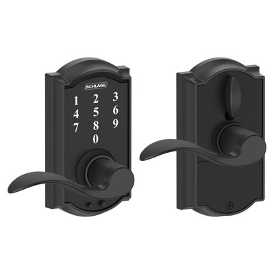 Schlage Touch Keyless Touchscreen Lever with Camelot Trim and Accent Lever