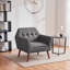 Fauteuil capitonné en lin 30,3 po Janara-644100106