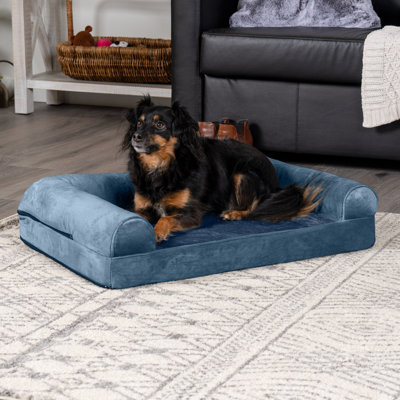 Quilted Orthopedic Bolster Sofa Pet Bed