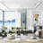 Clear Tempered Glass End Table Set Couch Side Table With Mirrored Silver Base Set Of 4