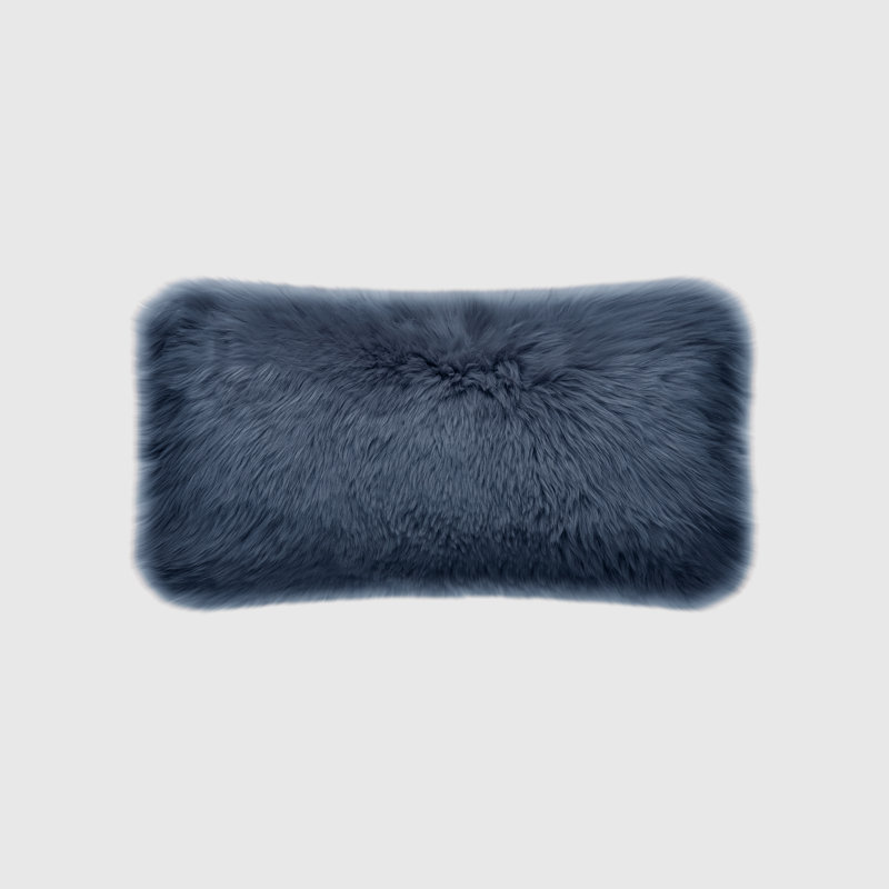 Housse et insert de coussin lombaire réversible Fieldman, Bleu indigo