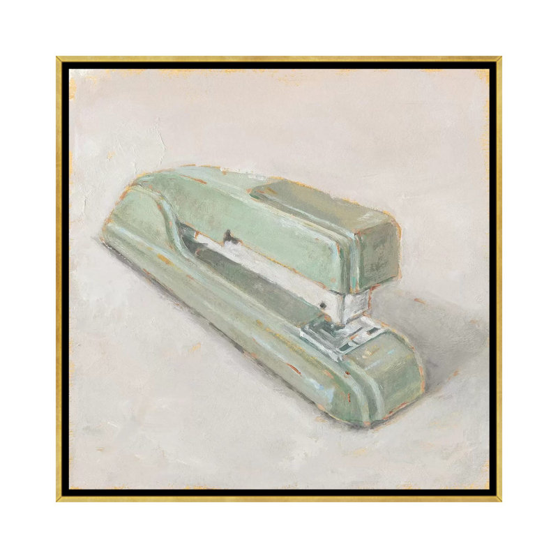 «Old School IV» par Ethan Harper - reproduction d'art, H 26 po x l 26 po x P 1,5 po, Toile encadrée d'or, Pas de tapis