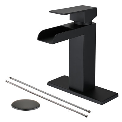 Robinet de salle de bains monotrou avec ensemble de drainage