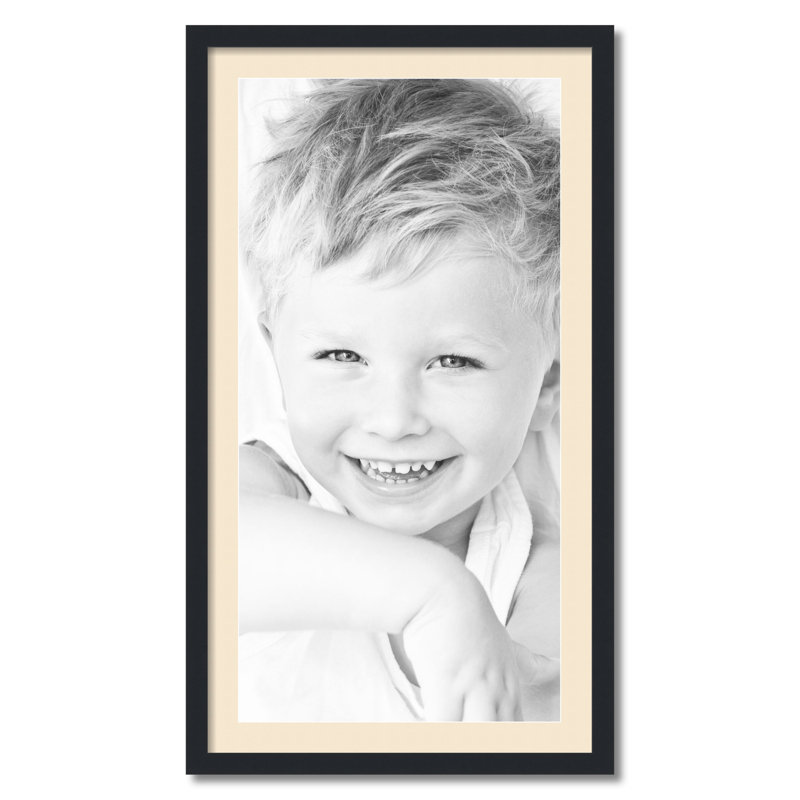Cadre pour photo simple 18 po x 36 po en bois mat, Albâtre