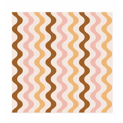 Abstrait rétro hippie à motif chevron des années 70, reproduction d'art rétro sans cadre