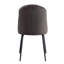 Ensemble de 2 chaises d'appoint Abraham en tissu gris foncé et finition noire