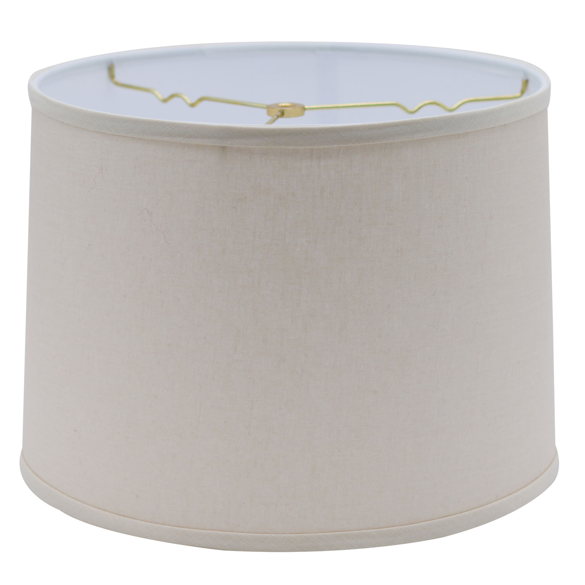 Drum Hardback Lampshade With Washer Fitter, Vanilla, 11" H x 16" W x 16" D