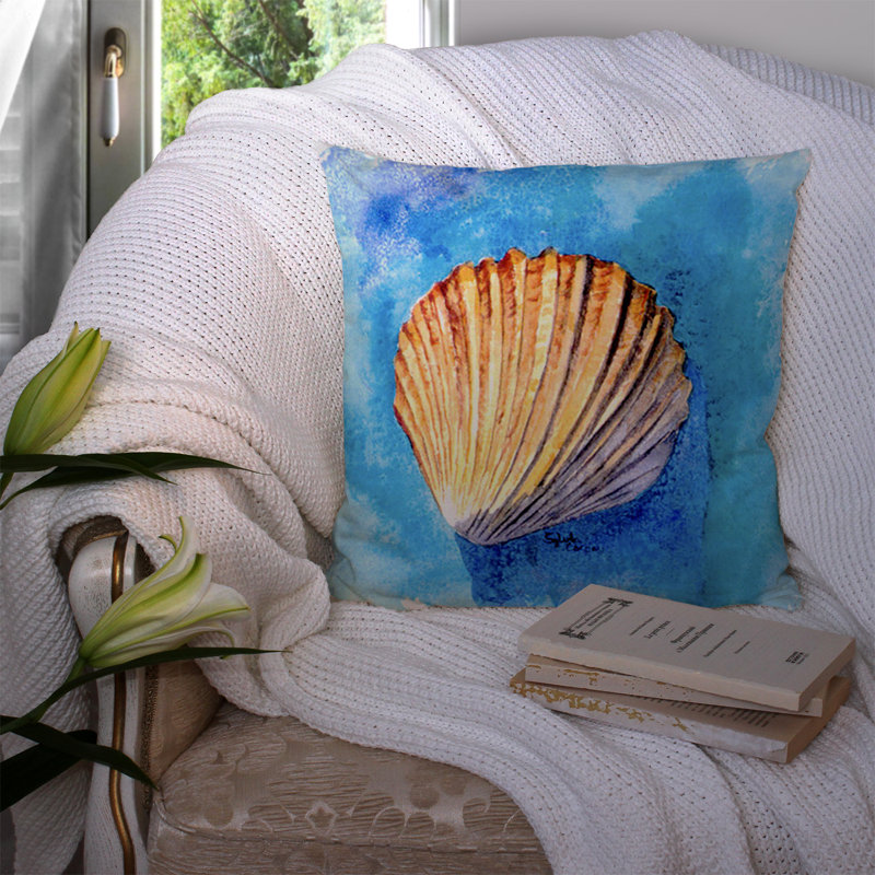 Coussin décoratif intérieur / extérieur bleu / brun Shells