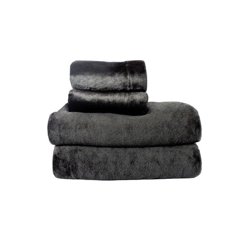Polyester Machine Woven Sheet Set, Twin, Black