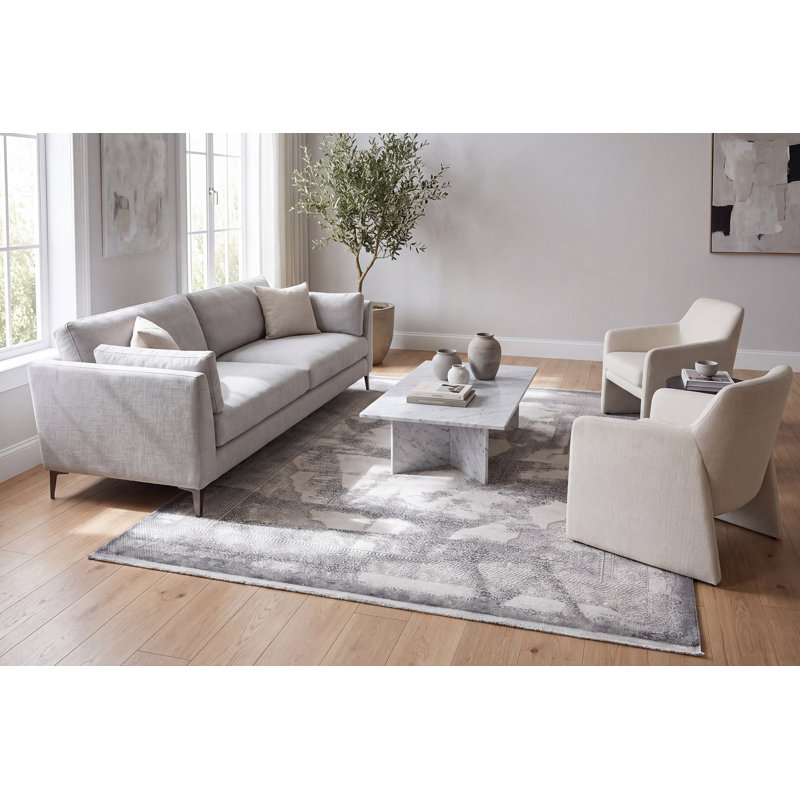 Albrightsville Viscose Abstract Rug, Rectangle 9' x 12'