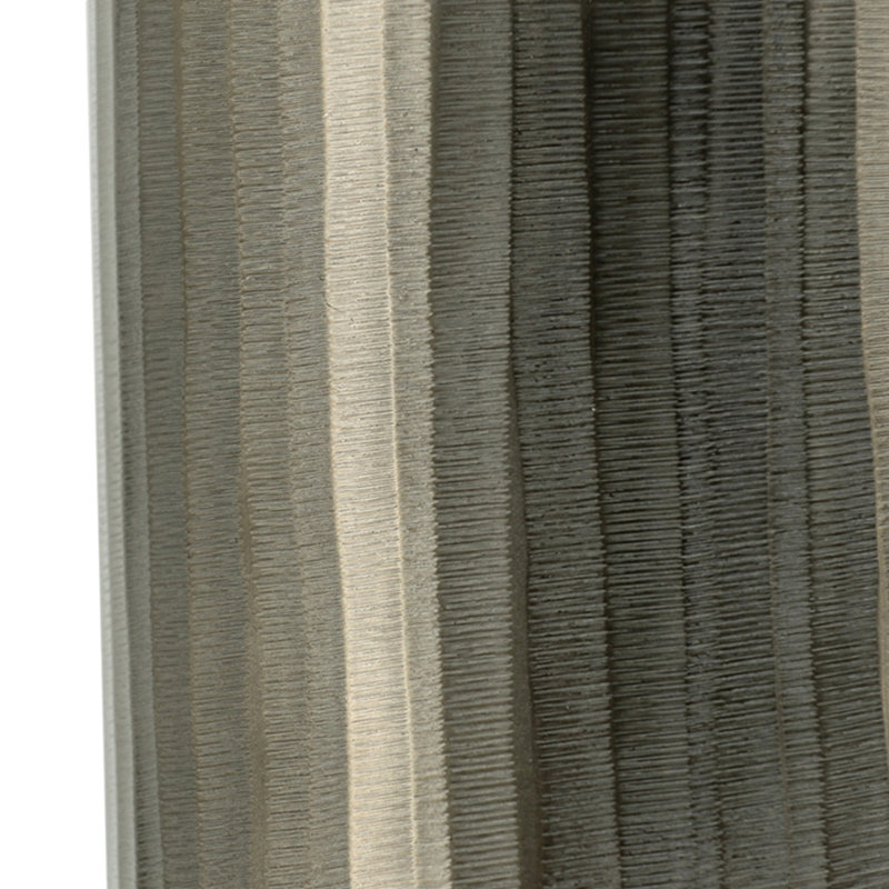 7X7x17" Aluminum Layered Chisel Oval Vase