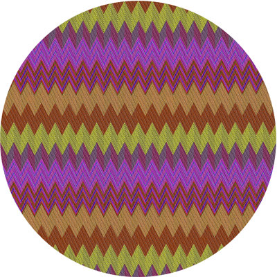 Tapis brun à motif/violet/vert