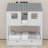 Twin Size House Bunk Bed With Trundle,Roof And Windows