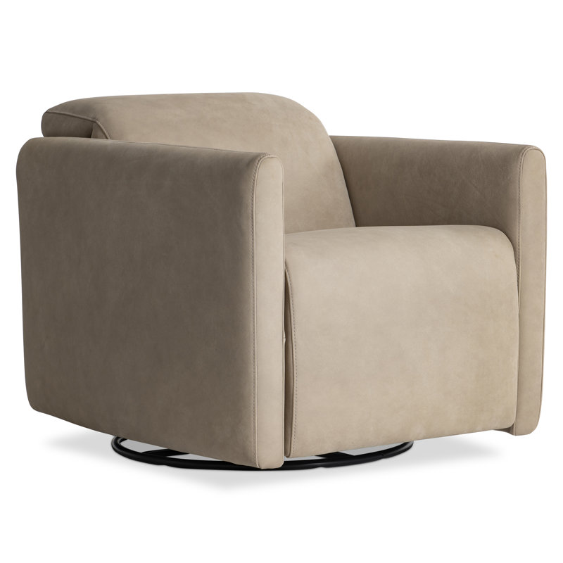 Fauteuil pivotant en cuir Bernhardt Livvy, Leather