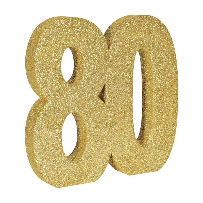 Centre de table 3-D scintillant "80"
