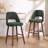 Ryden Upholstered Faux Leather Counter Stool with Wooden Legs-1451240580
