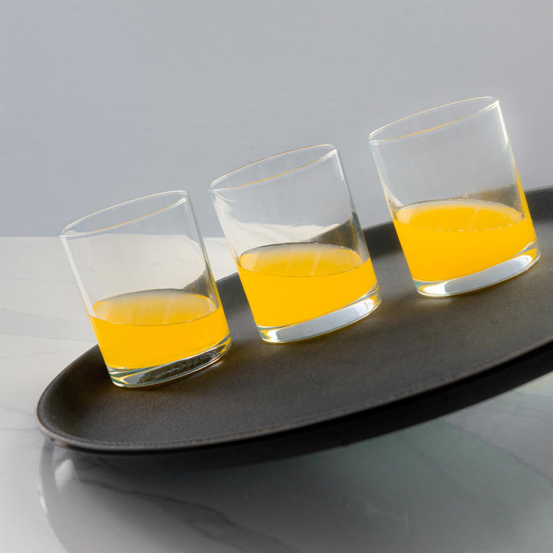 Argon Tableware - Round Non-Slip Serving Trays - Black, 2.5cm H x 28.5cm W x 28cm D