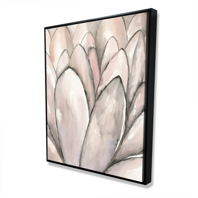 «Blush Pink Flower», art sur toile encadré pour la décoration intérieure