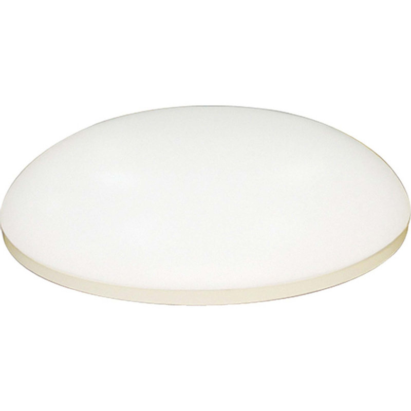 Plafonnier, applique murale ou applique murale encastrée 1 lumière pour salle de bain ou de meuble-lavabo à DEL intégré 1 lumière l 11 po avec demi-sphère blanche en acrylique lisse et champignon